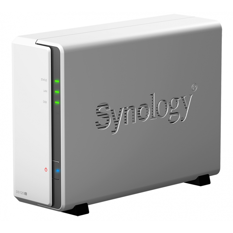   A DS120j é uma solução de baixo custo para partilha de ficheiros entre diversas plataformas, cópias de segurança.  Este é o seu primeiro NAS para iniciar na exploração das capacidades dos NAS Synology   A DS120j tem 2 anos de garantia  